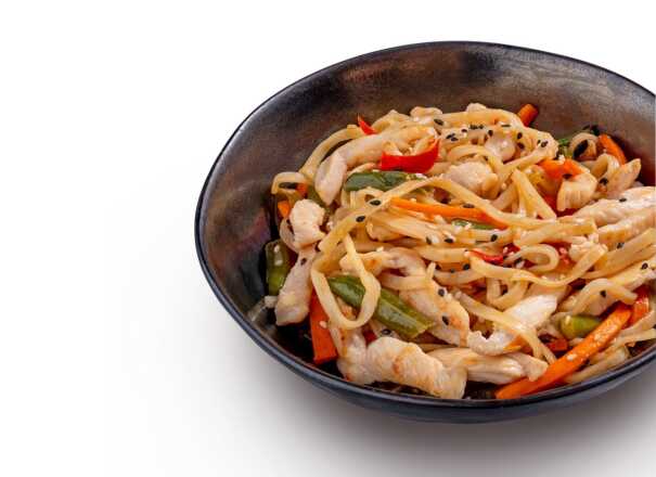 Удон с курицей