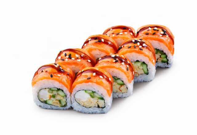 Тери Маки с форелью и креветкой