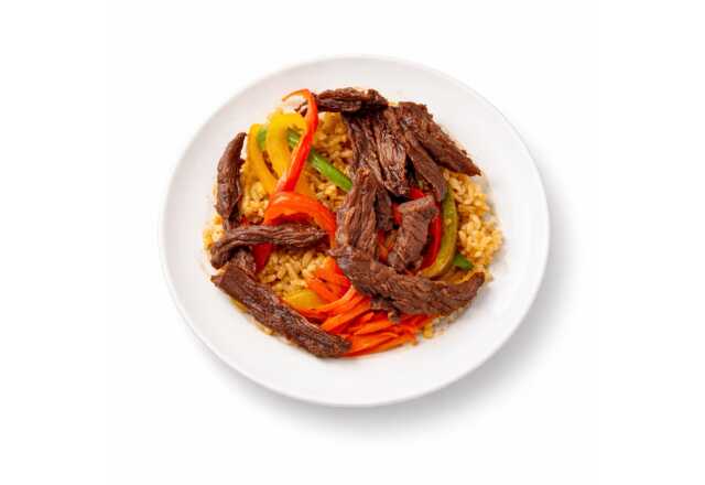 Рис с говядиной и овощами охлажденный
