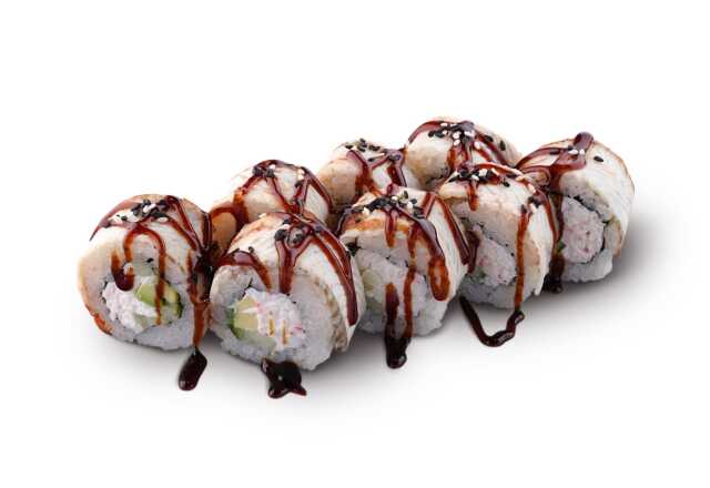 Дракон с угрем и крабом